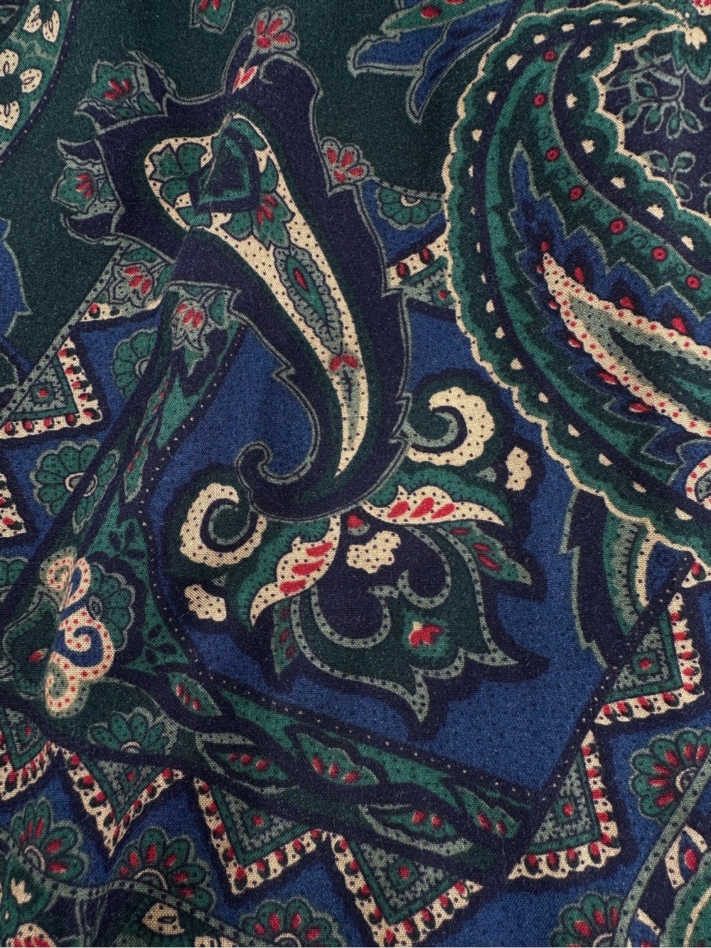 Vintage 90s Briggs New York Paisley Midi Skirt Size 16 Whimsigoth Belted - Picture 5 of 13
